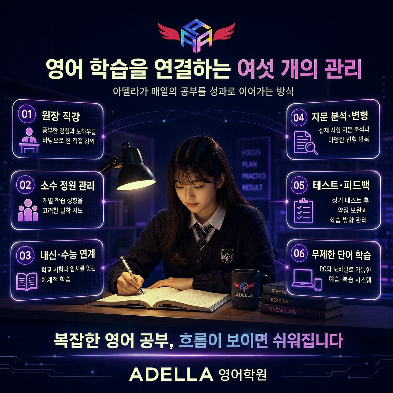 성서 고등 영어 시험 범위를 학원 수업에서 정리 학습 안내 이미지