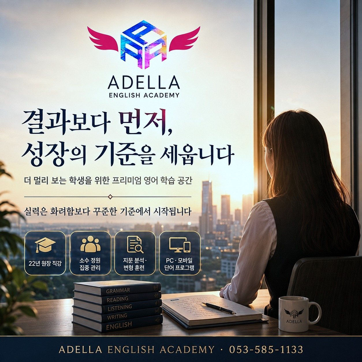 용산동 중등 영어 시험 범위를 학원 수업에서 구분 학습 안내 이미지
