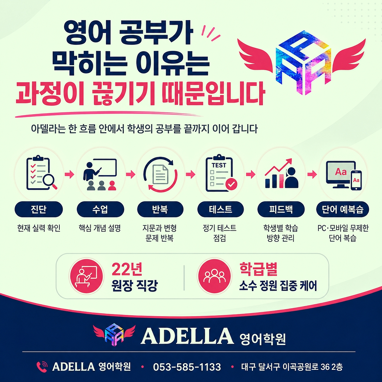달서구 이곡동 영어 학생별 학습속도 안내 이미지